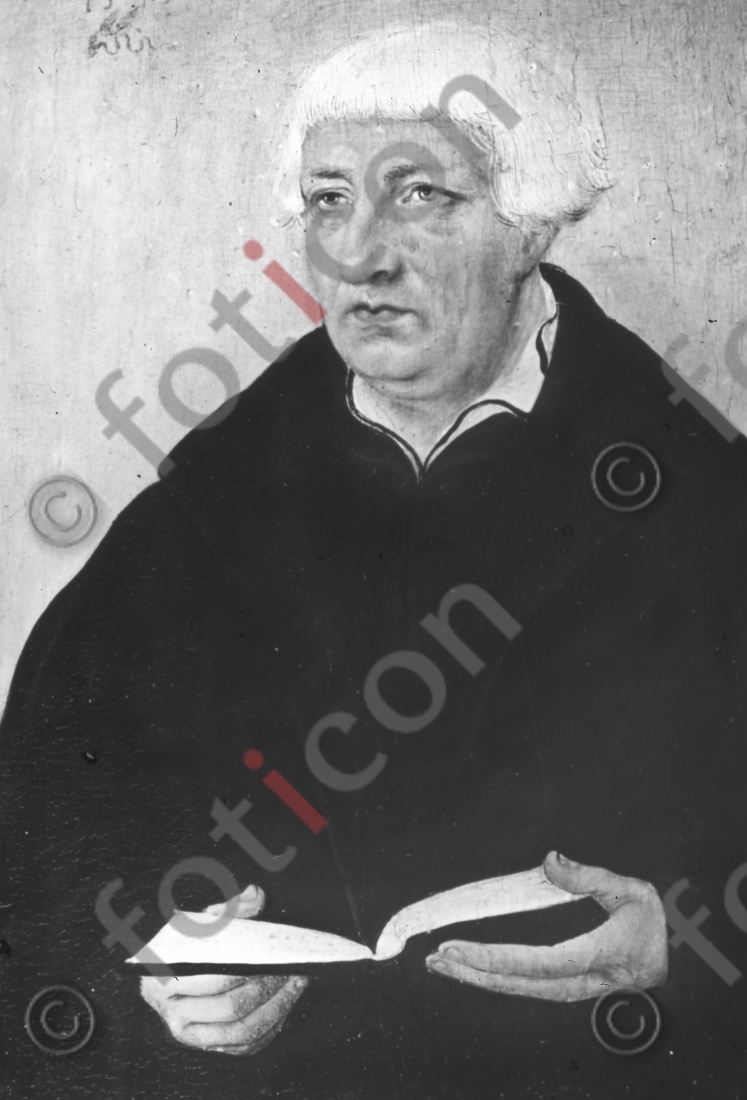 Portrait von Johannes Bugenhagen | Portrait of Johannes Bugenhagen - Foto foticon-simon-150-055-sw.jpg | foticon.de - Bilddatenbank für Motive aus Geschichte und Kultur